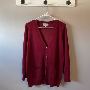 Joan Vass Cardigan Toggle Closures Sz L